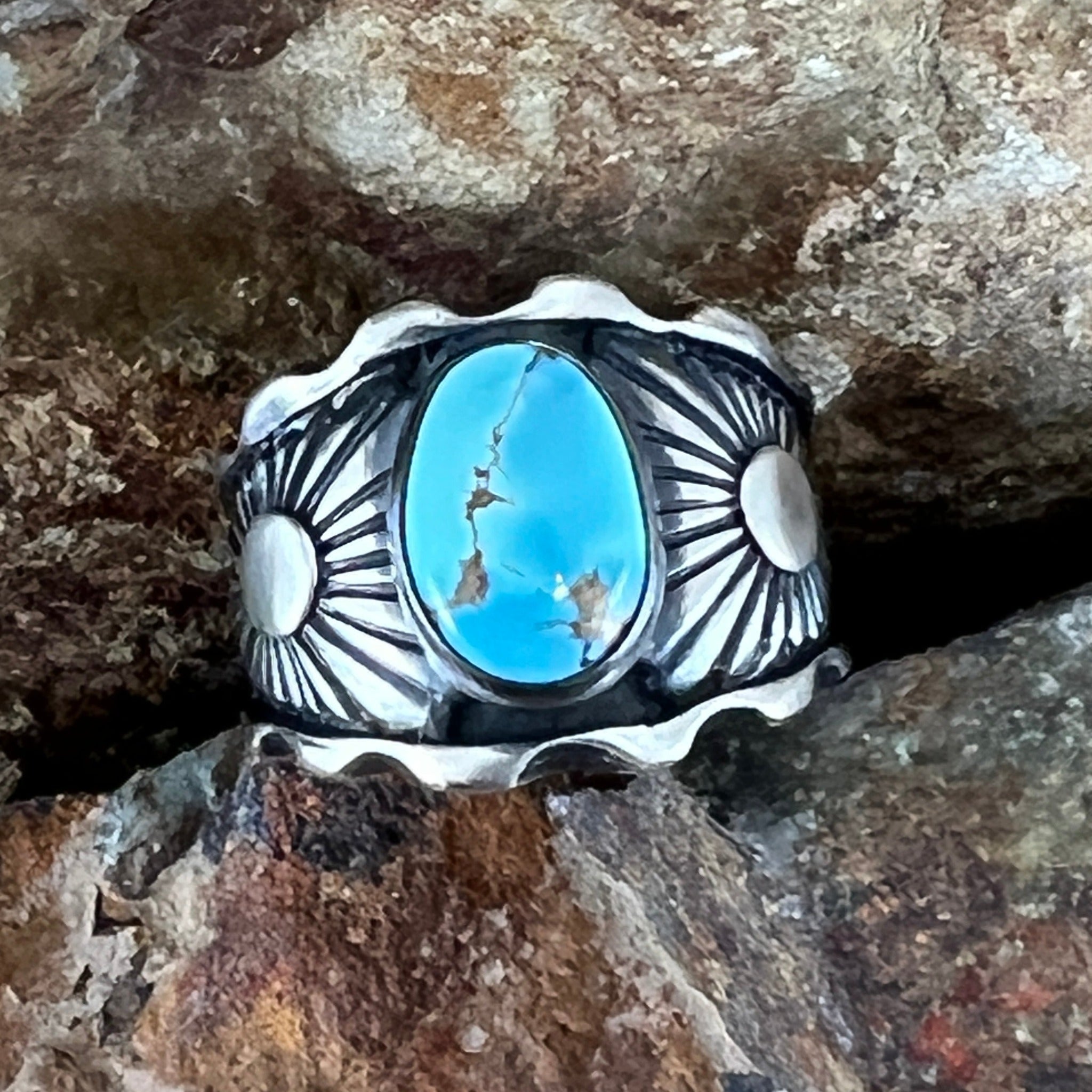 Heavy Men's Navajo Turquoise Ring Size 11.25, Native American Indian Jewelry,  Southwestern Gift Dad