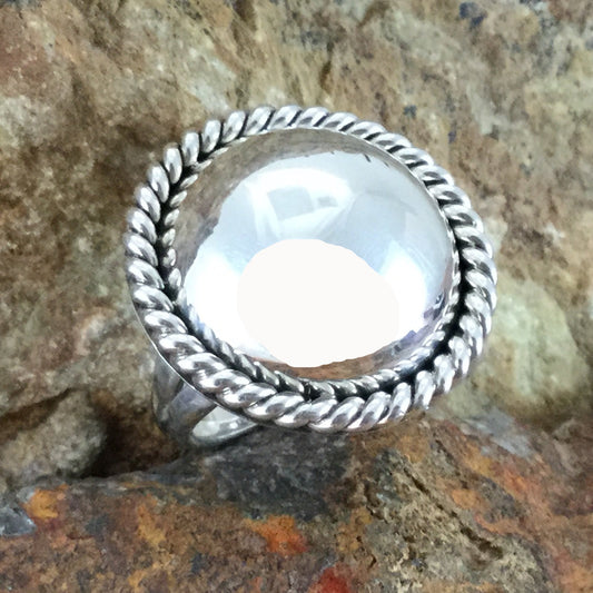 Sterling Silver Ring by Artie Yelowhorse Size 6.5
