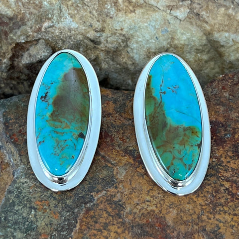 Tommy Jackson Royston Turquoise Sterling Silver Earrings