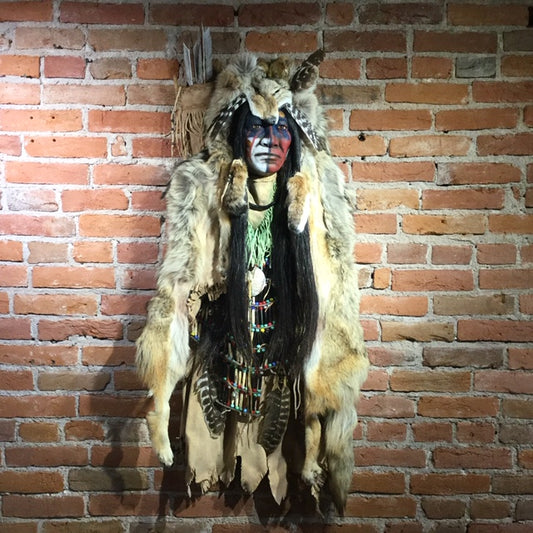 Dog Soldier VIII Native American Style Spirit Mask by Cindy Jo Popejoy