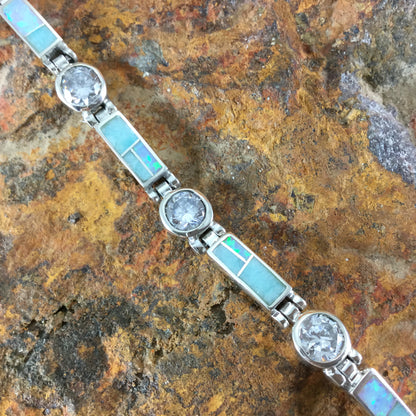David Rosales Amazing Light Inlaid Sterling Silver Bracelet