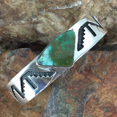 Tommy Jackson Royston Turquoise Sterling Silver Cuff Bracelet