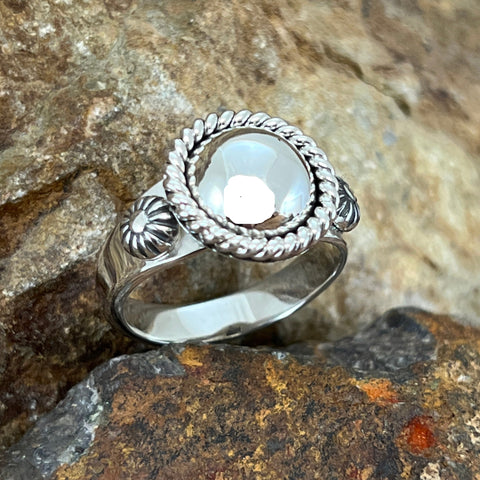 Sterling Silver Ring by Artie Yelowhorse Size 6..25, 7.5