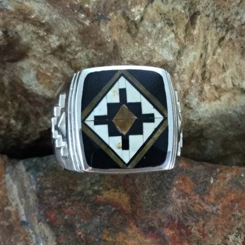 David Rosales Kayenta Inlaid Sterling Silver Ring