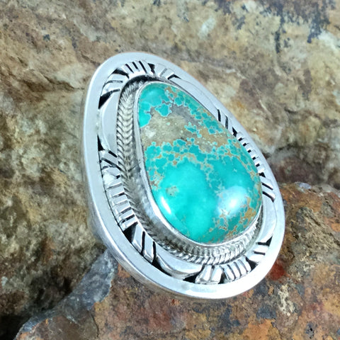 Carico Lake Turquoise Sterling Silver Ring by Esther Spencer Size 7