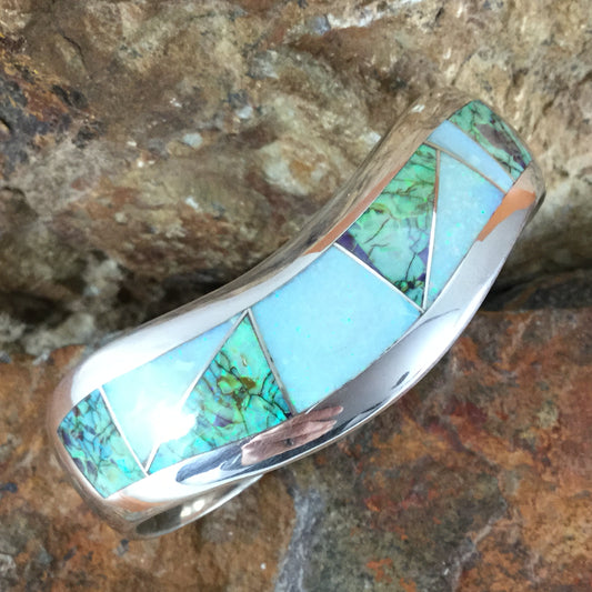 David Rosales Rio Verde Inlaid Sterling Silver Bracelet