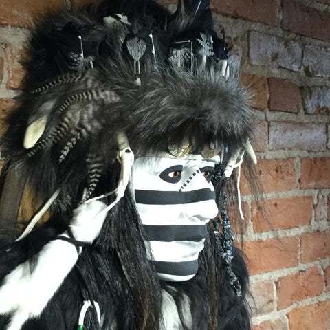 The Medicine Man II Native American Style Spirit Mask by Cindy Jo Popejoy