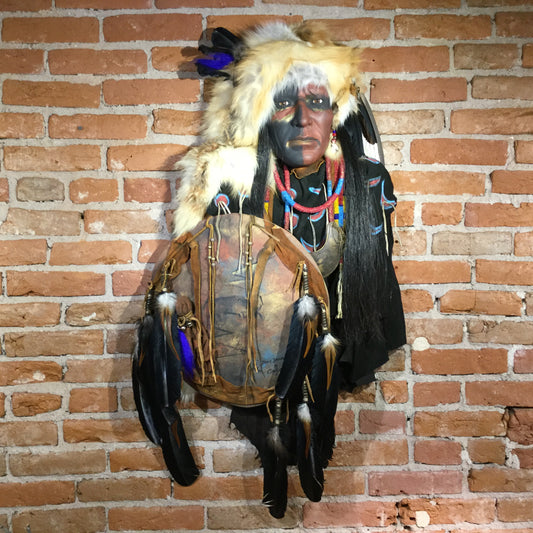 Brave Thunder II Native American Style Spirit Mask by Cindy Jo Popejoy