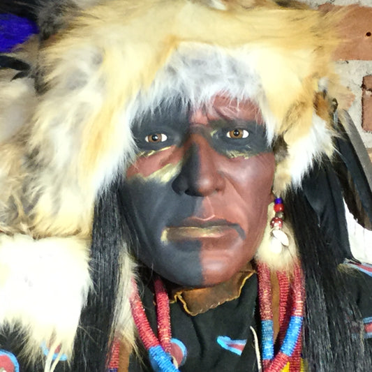 Brave Thunder II Native American Style Spirit Mask by Cindy Jo Popejoy