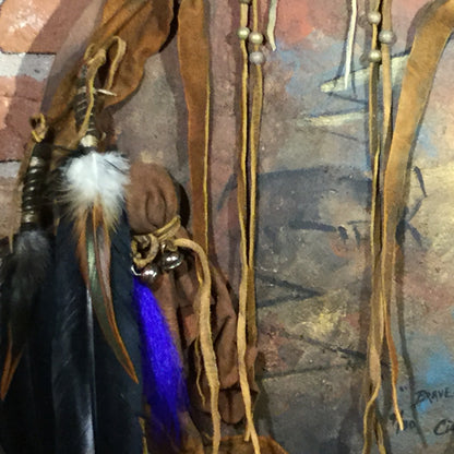 Brave Thunder II Native American Style Spirit Mask by Cindy Jo Popejoy