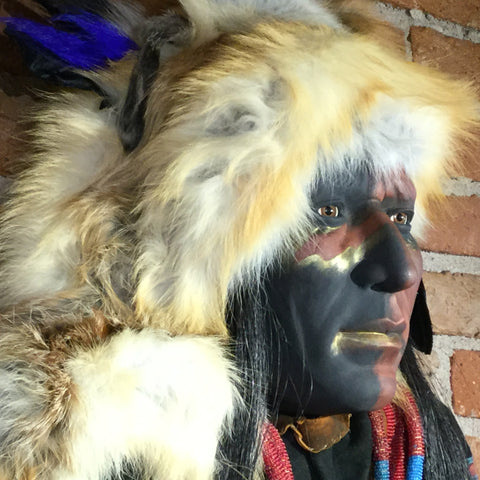 Brave Thunder II Native American Style Spirit Mask by Cindy Jo Popejoy