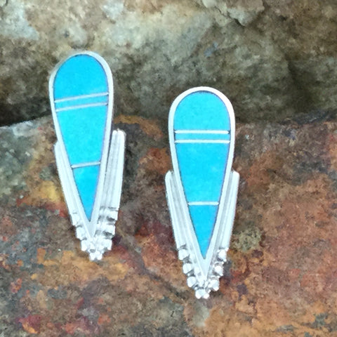 David Rosales Arizona Blue Sterling Silver Earrings