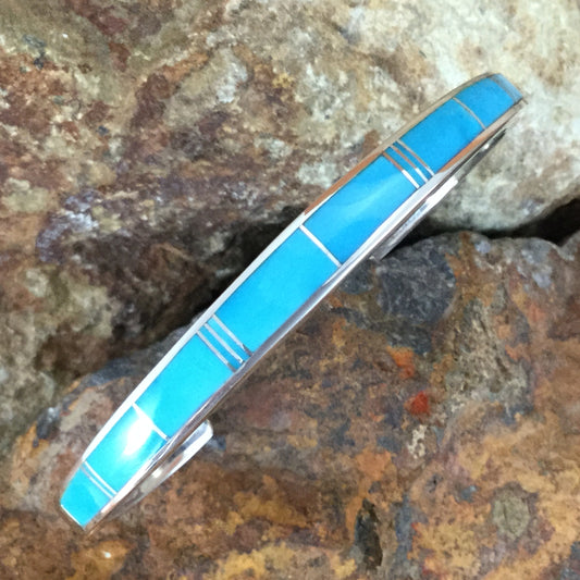 Arizona Blue Inlaid Sterling Silver Bracelet