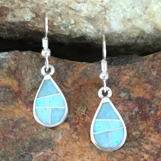 David Rosales Amazing Light Inlaid Sterling Silver Earrings