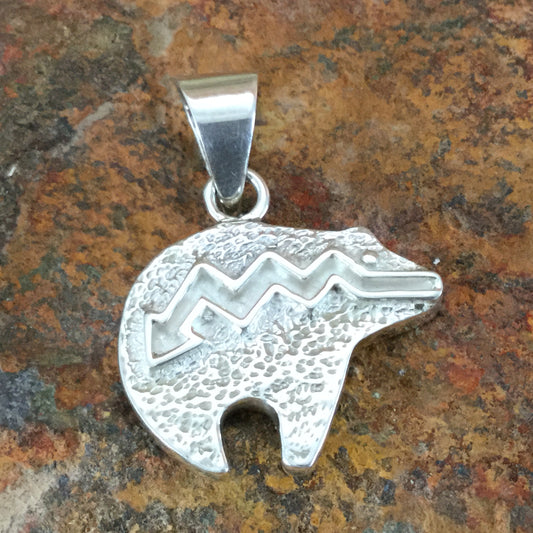 David Rosales Black Beauty Inlaid Sterling Silver Pendant