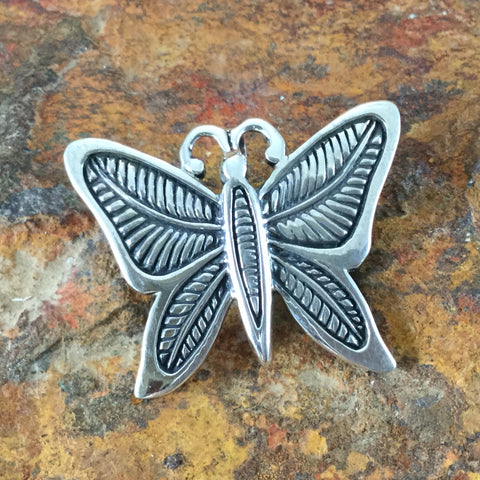 David Rosales Silver Country Sterling Silver Pendant / Pin Butterfly