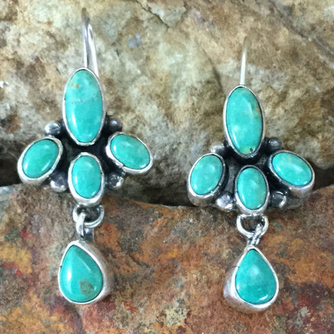 Tyrone Turquoise Sterling Silver Earrings